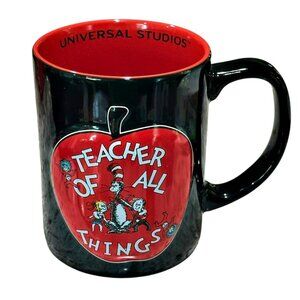 Dr Seuss Cat Hat Universal Studios Coffee Mug Teacher Things Embossed 3D Apple